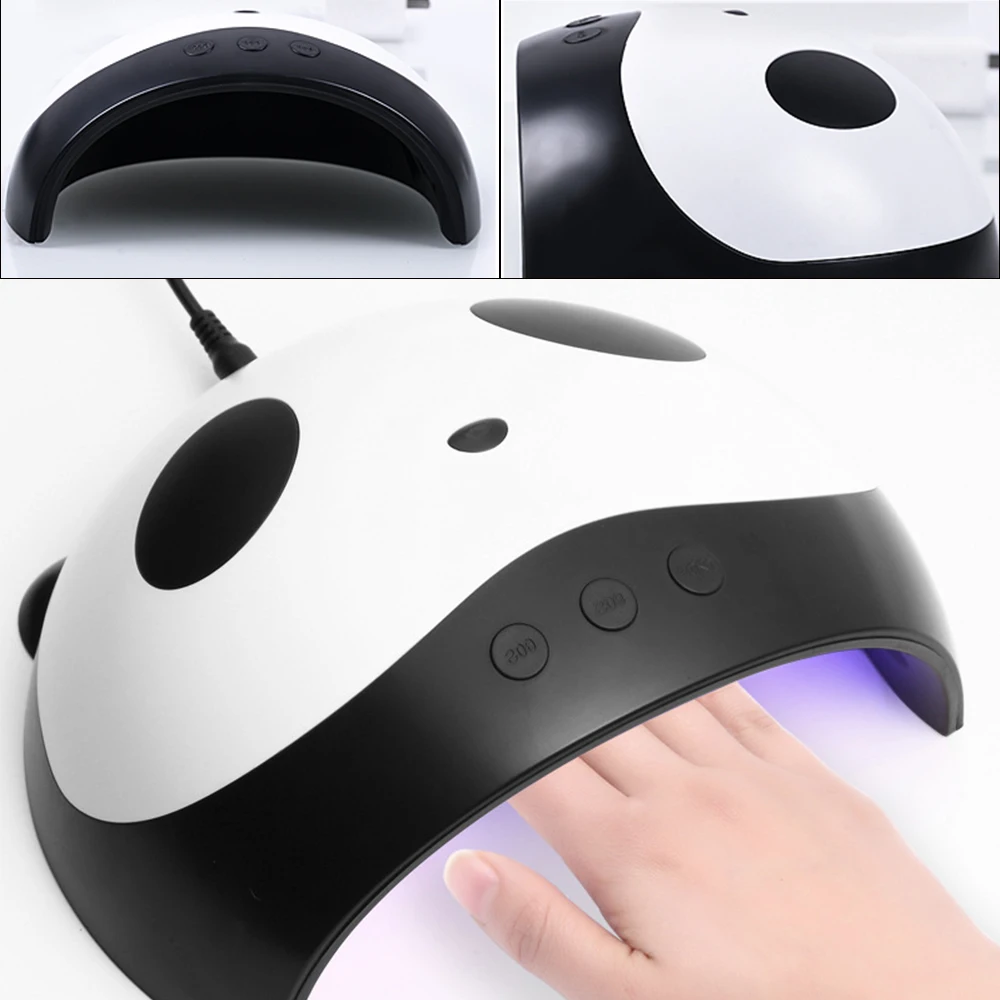 

36W Lamp for Nails UV LED Dryer for Gel Varnish Nail Art Dryer for Curing Manicure Polishing Lamp Panda USB Drying Machine
