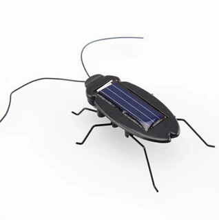 

JETTING New Babies Kids Novelty Toys Black Children Insect Bug Teaching Fun Gadget Toy Gift Power Energy Solar Cockroach 6 Legs