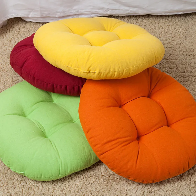  Round Thicken Seat Cushion Pad Candy Color Chair Cushions Kindergarten Stool Cushion Living Room Fl - 33023050049