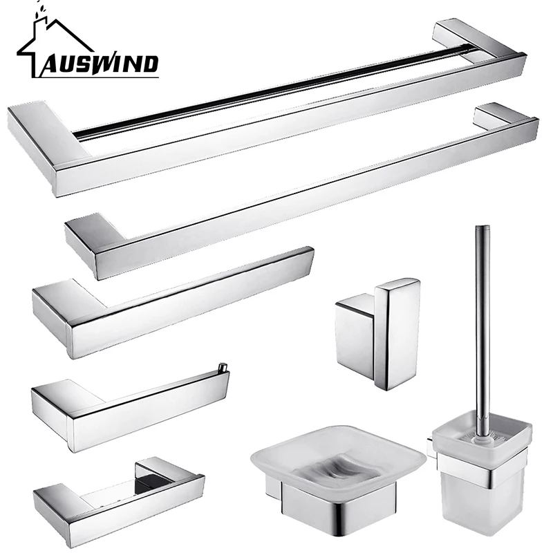 Modern Sus304 Stainless Steel Bath Hardware Sets Polished Chrome ... Modern Sus304 Stainless Steel Bath Hardware Sets Polished Chrome ...