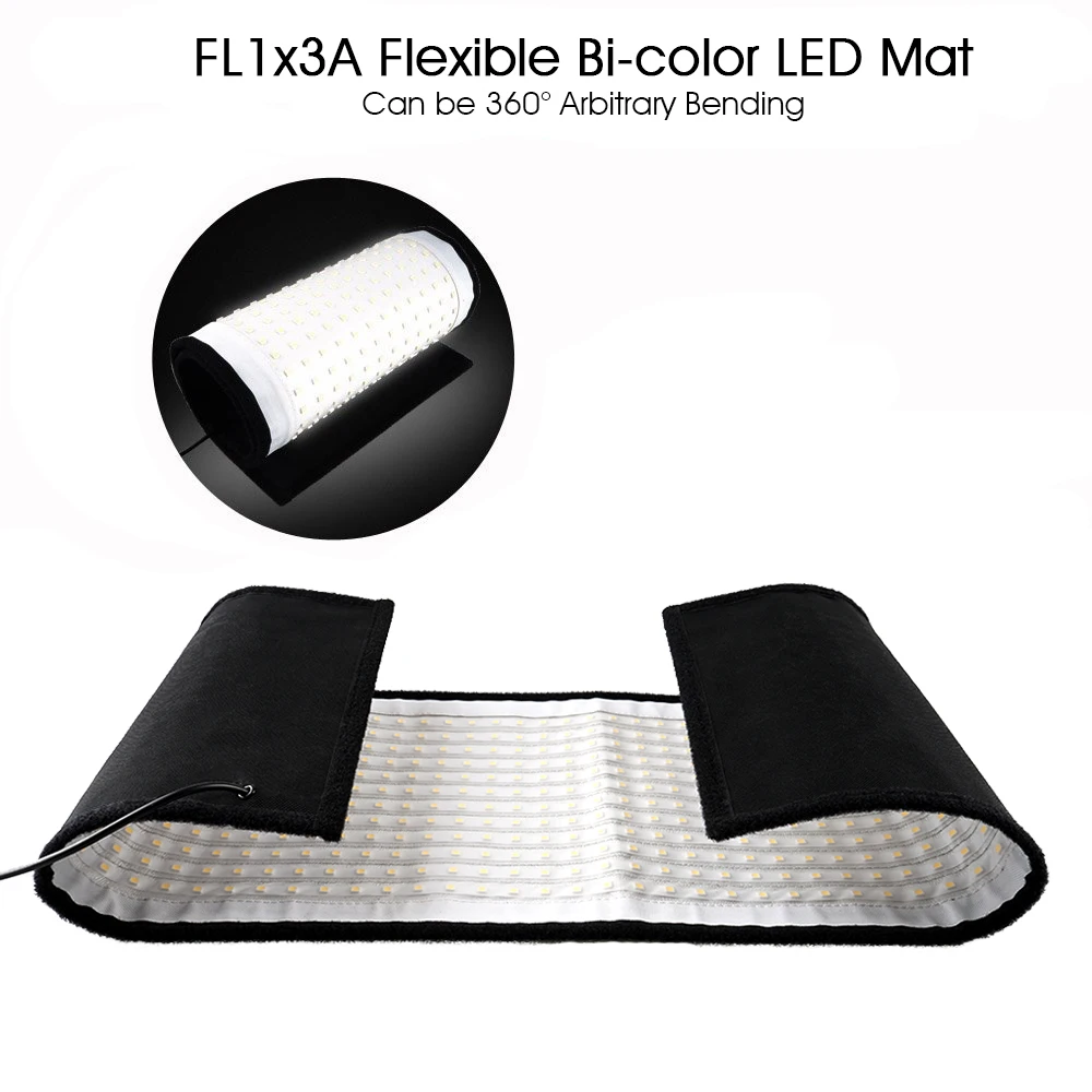  SAMTIAN FL-3090A Flexible LED Video Light Photo Studio Photography Light Dimmable 3200K-5500K For P - 32879317117
