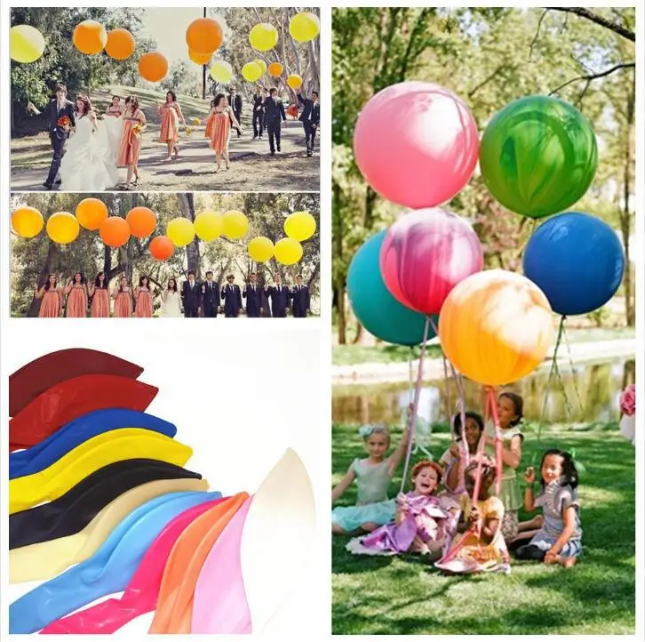 

18inch super big latex colorful thicken balloon Wedding birthday Valentine party decorate Balloon 5PCS