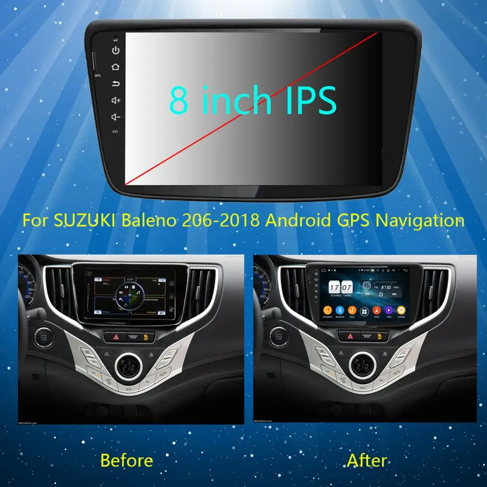 " ips 1920*1080 8 Core 4G+ 64G Android 9,0 Автомобильный мультимедийный плеер для Suzuki Baleno автомобиль радио gps CarPlay попугай BT