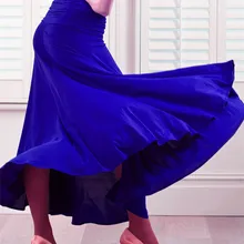 Синяя юбка для бальных танцев, юбки для бальных танцев для женщин, испанская юбка, платье для вальса, бальное платье, Одежда для танцев, юбка для фламенко