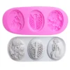 M0505 Woman skull portrait cake decoration tools fondant Moulds Skull Christening Halloween Fondant molds Chocolate mold. ► Photo 1/6