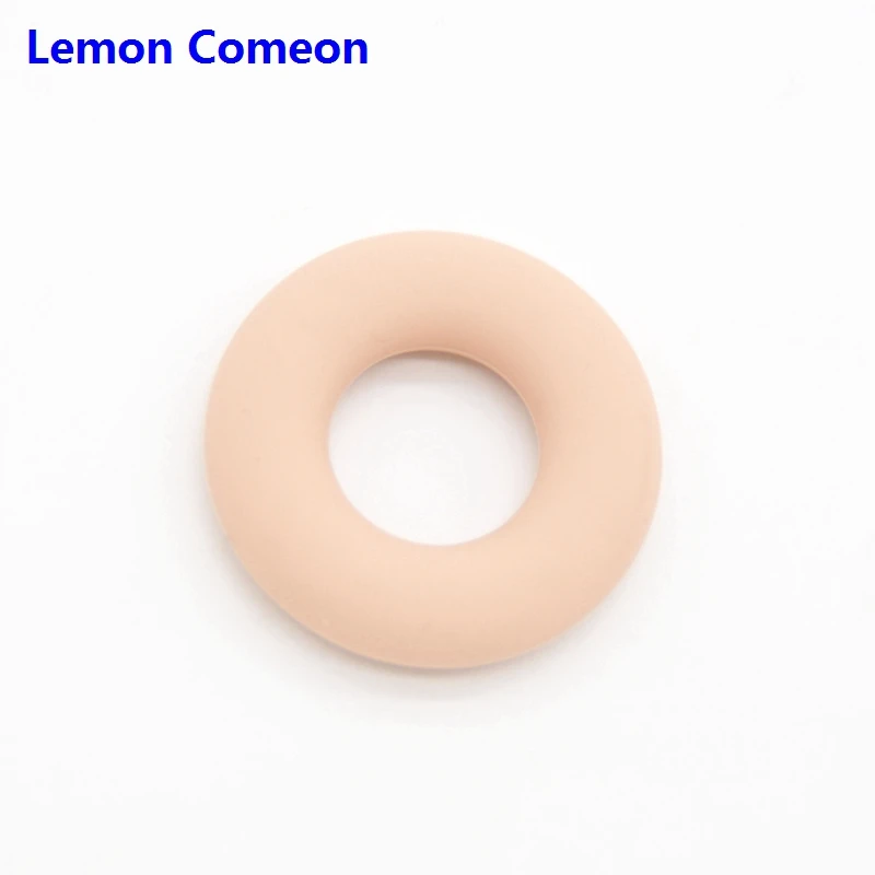 Lemon Comeon 42 мм пищевой силикон бисер ребенок прорезывание зубов кольца игрушки Детские Прорезыватели круг Детские аксессуары детские BPA бесплатно - Цвет: Flesh