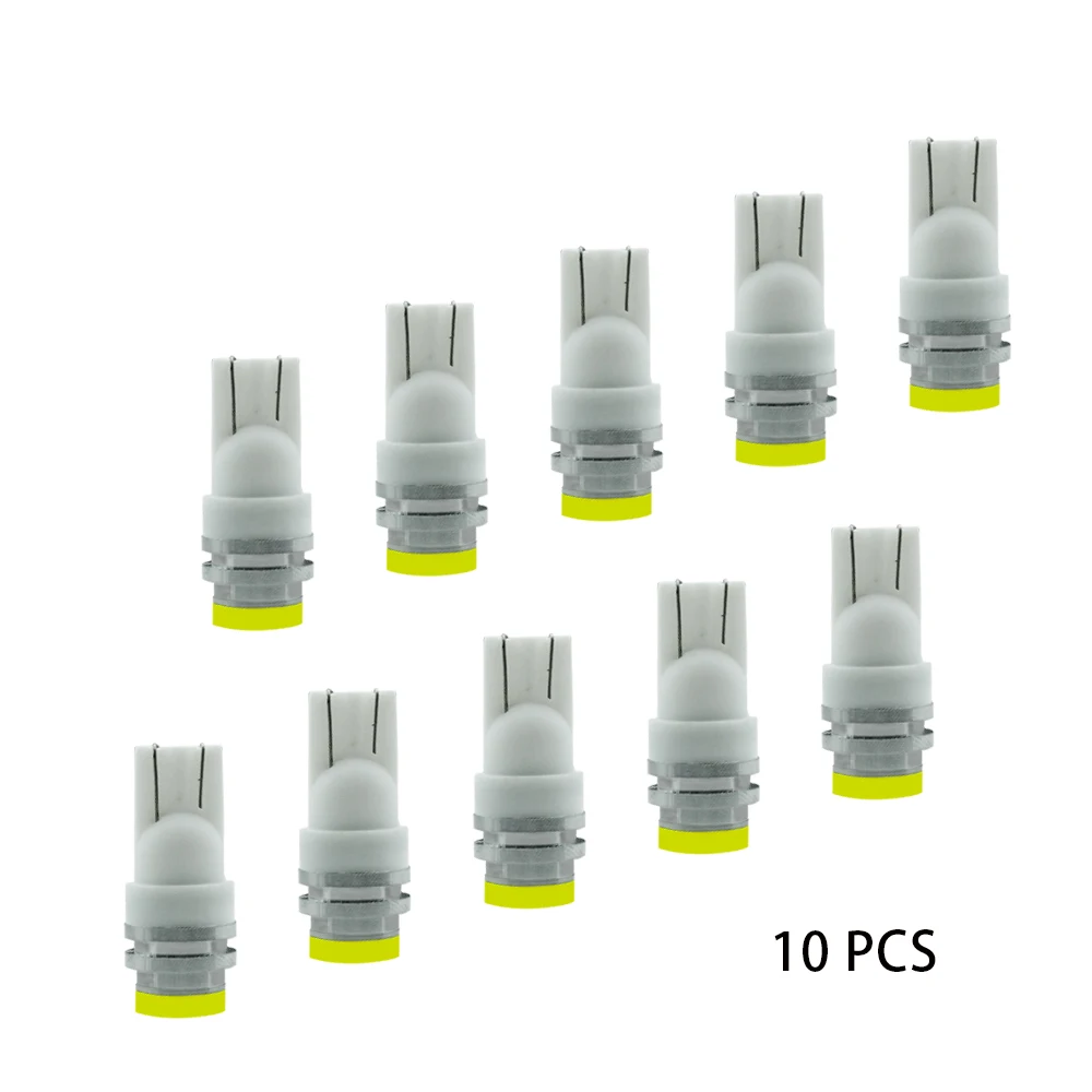 10Pcs T10 LED 3D W5W 194 Bulb 12V Car Styling Bulbs Dome Marker License Plate Light Door Reading Lamp Accessories 6000K | Автомобили и
