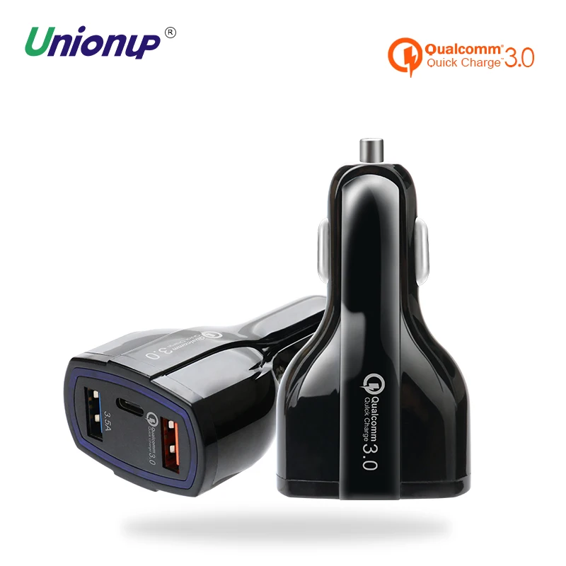 Unionup 35W usb c car Phone charger Quick Charger QC3.0 Universal Usb