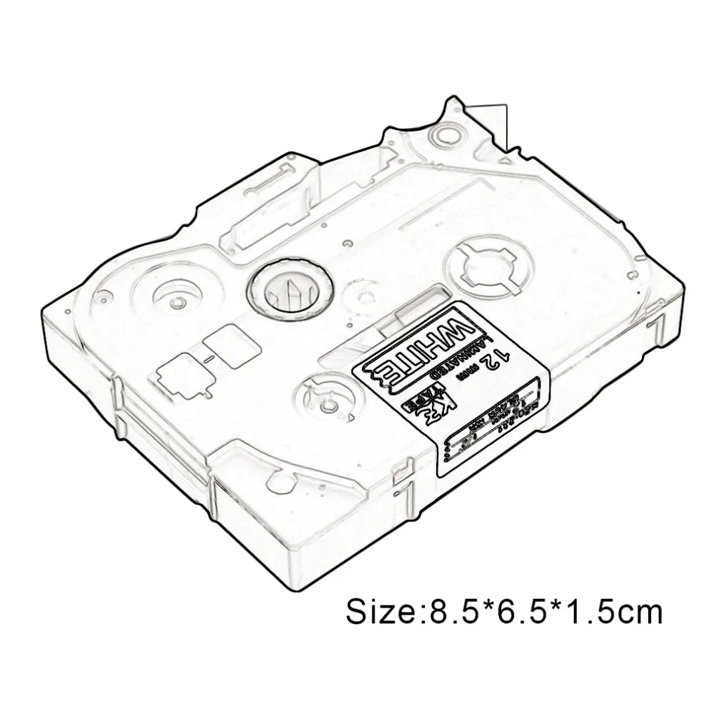 Профессиональный Kze-231, черный на белом 12 мм, клейкая лента, универсальные этикетки, совместимы с картриджем Brother P-TOUCH