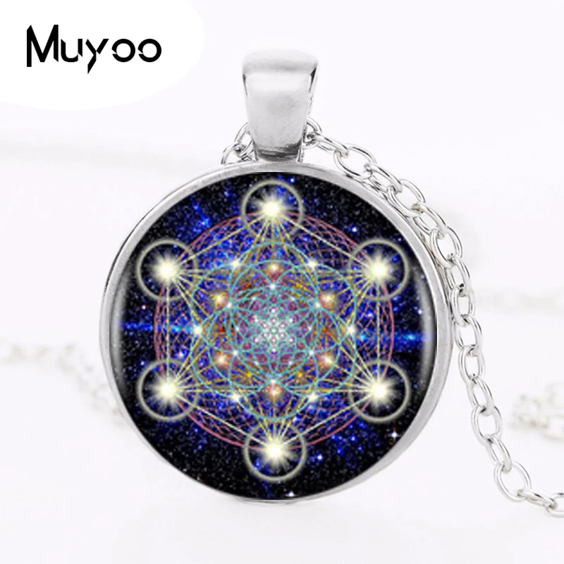

Hot Sale Sacred Geometry Logo Pendant Necklace Aqua And Yellow Flourish Swirls Fibonacci Necklace Handmade Vintage Necklace HZ1