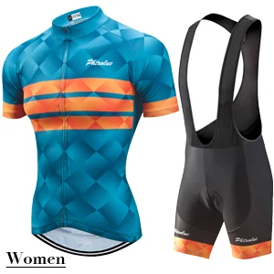 Phtxolue Женский комплект для велоспорта Летний стиль для велоспорта Mtb велосипеда спортивная одежда для велоспорта короткий рукав Джерси Майо Ciclismo - Цвет: Bib Cycling Set
