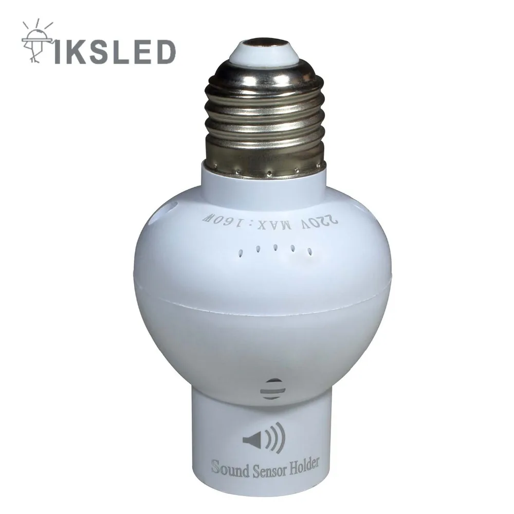 Sound control lamp holder Durable E27 Screw Lamp Bulb Holder Cap Socket