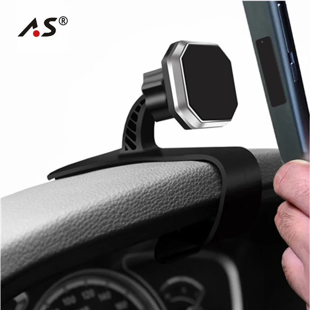 

A.S Magnetic Dashboard Cell Phone Stand Holder for iPhone Samsung HTC Smartphone Tablet GPS Navigation Safe Driving Car Mount