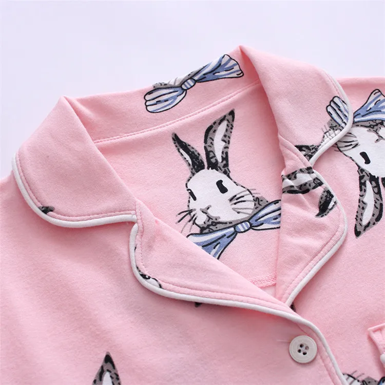 Kids pajamas sleepwear kids clothing sets children pink blue pijamas 012