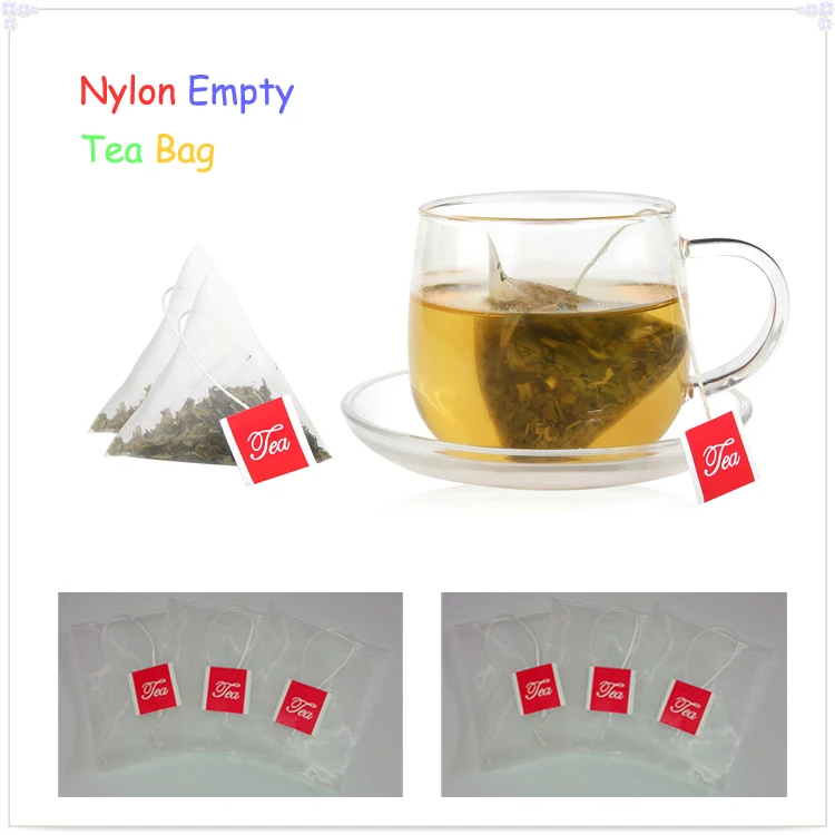High Quality 1000pcs/lot Large Nylon Empty Pyramid Tea Bag Tea Infuser New Tea Strainer Teabags