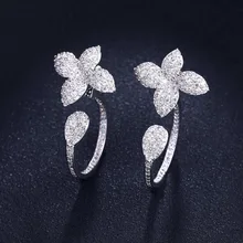 Jankely Мода микро-паве с фианитом серьги в виде цветка для женщин Свадебные украшения золотого цвета миниатюрные серьги-гвоздики украшение ювелирные изделия