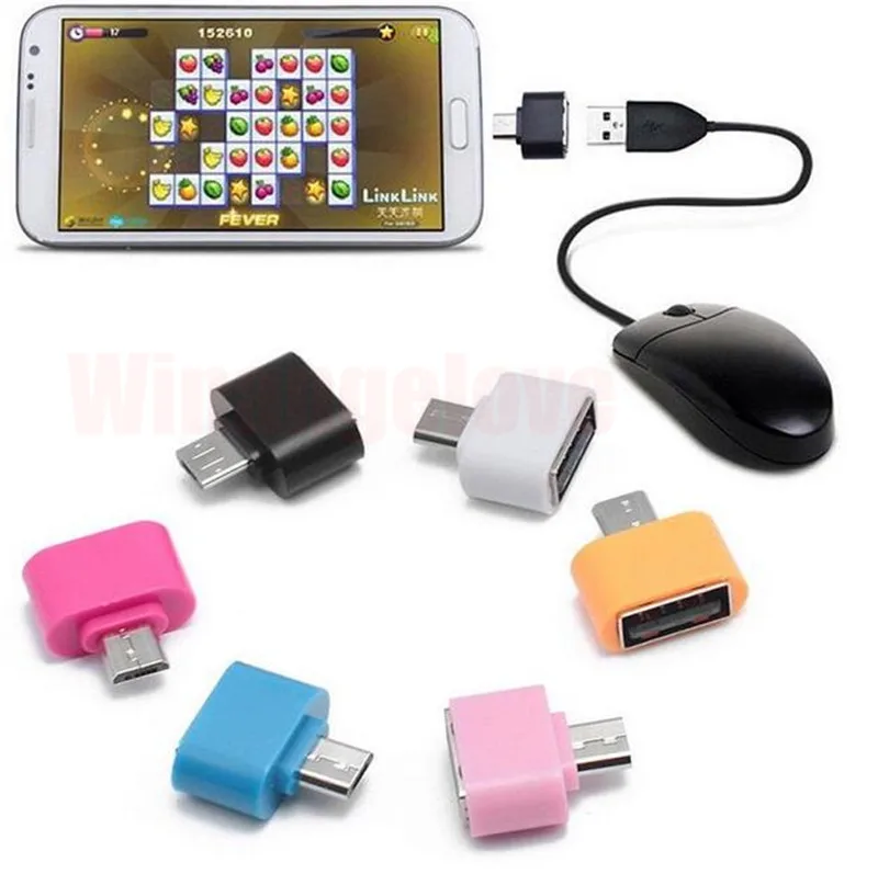 

Winangelove 2000pcs Mini colorful Micro USB OTG Adapter for Samsung Android OTG Cable Reader wholesale