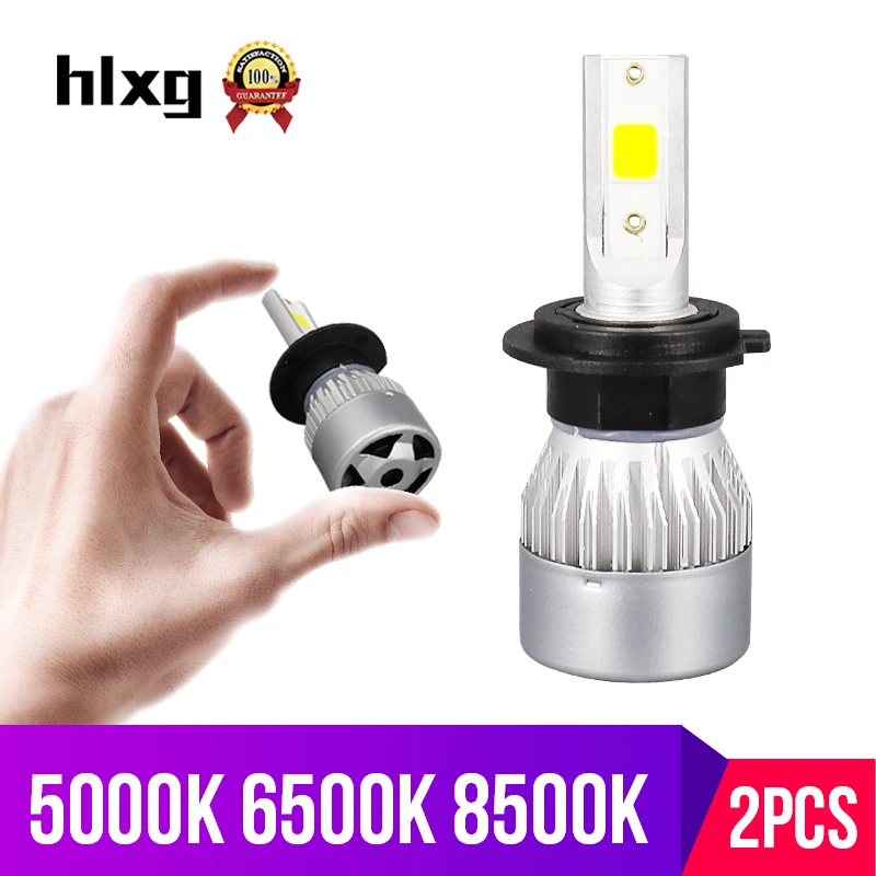 HLXG H7 Led H4 H11 H8 HB3 H1 HB4 фары автомобиля лампы 5000 K 6500 8500 далеко рядом луч мотоцикл