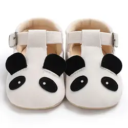 Новорожденных для маленьких девочек с милыми ушками Новый панда малыш Первый ходунки для малышей на лето и весну обувь
