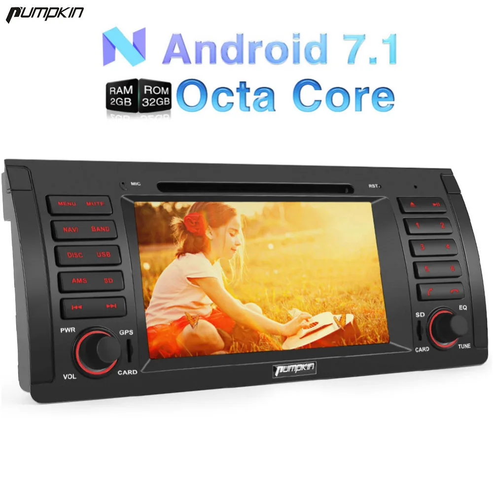 Тыквы 2 Din 7 'ƍ 1 dvd плеер автомобиля для BMW E39/E53 gps навигации стерео Bluetooth Wi Fi 3g FM Rds