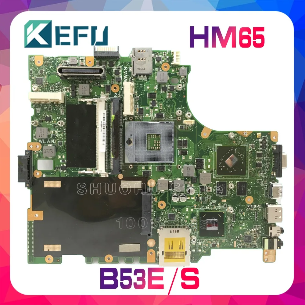 Материнская плата KEFU для ноутбука ASUS B53S B53E/S REV2.1 протестированная 100% рабочая