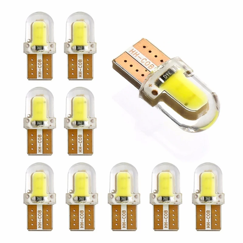 1 шт. T10 LED W5W 194 168 COB 8SMD светодиодная парковочная лампа авто Клинообразная CANBUS яркая