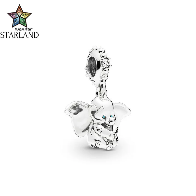 

XINHUI Wholesale 100pcs New Arrival 100% 925 Sterling Silver DUMBO PENDANT CHARM For Women Original Bracelet DIY Jewelry Gifts