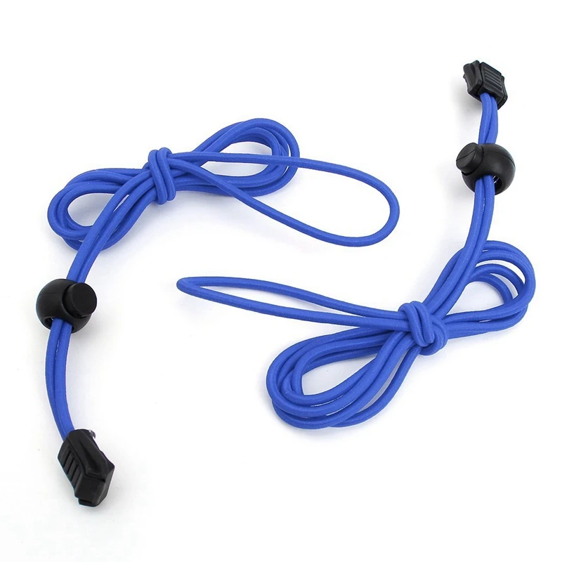 

One pair of elastic shoelaces lock lock shoelace 120 cm dark blue + black