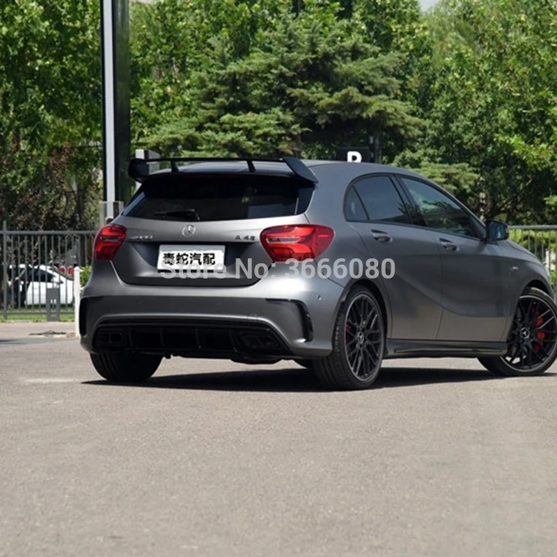 Pаспродажа Для Mercedes Benz A класс W176 A160 A180 A200 A250 A45 AMG хэтчбек 5 дверей 2013 2018 ABS Пластик задний спойлер крыло, крышка багажника