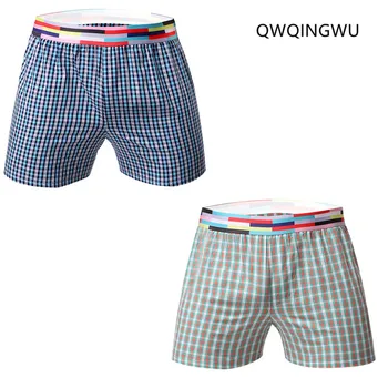 

2PCS/Lot Board Shorts Men Summer Beach Shorts Leisure Quick Dry Sea Men's Plaid Cotton Casual Board Shorts Trunks