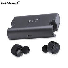 Kebidumei портативный X2T наушники супер мини настоящие Беспроводные наушники с зарядным устройством Bluetooth CSR4.2 наушники для мобильного телефона