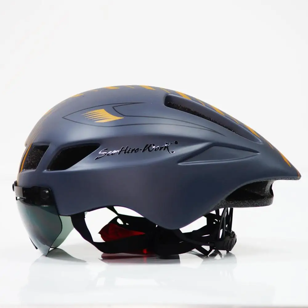 Grey gold Scohiro funciona Mtb горный велосипед Estrada Capacete da Bicicleta Capacete lente козырек de vidro Ciclismo Cascos Bici MTB Cic - Цвет: Grey gold