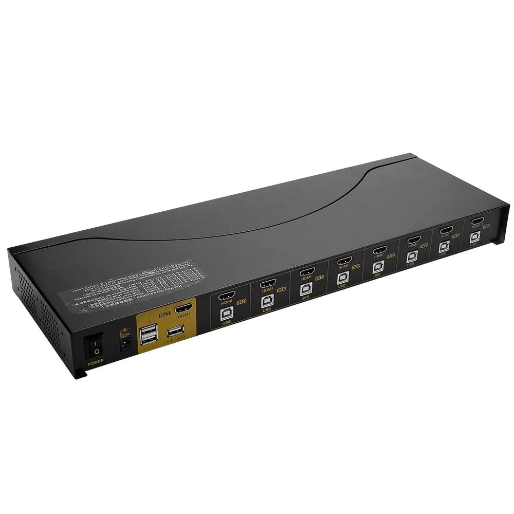 HDMI KVM Switch 8 Port USB 2.0 with Cables PC Monitor Keyboard Mouse Switcher For Computer Laptop Server DVR CKL-9138H