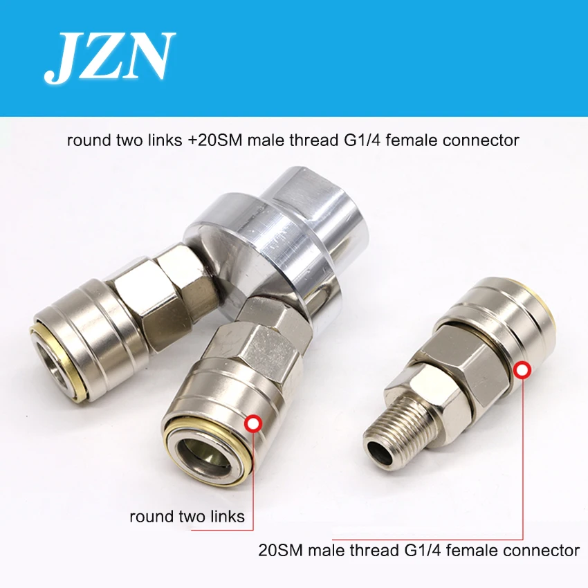 

C type pneumatic quick connector self-locking round two ventilation tube quick plug male and female air pump air compressor