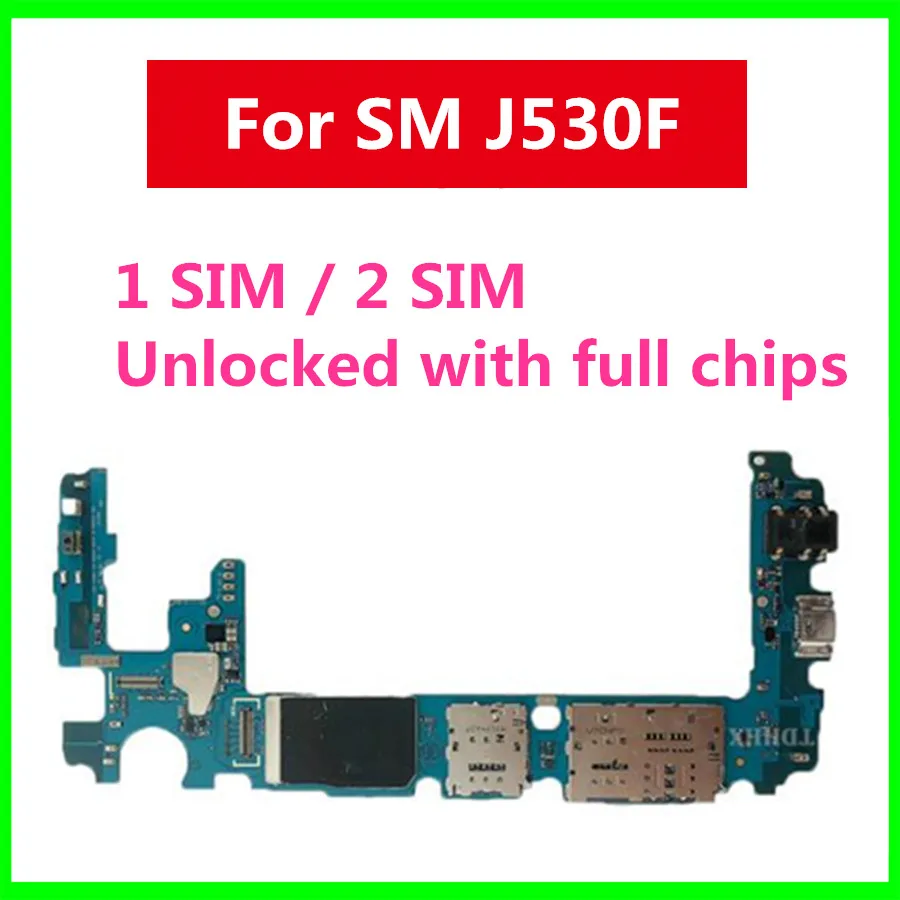 Материнская плата J530F для Samsung Galaxy J5 одна/две SIM-карты с полными ЧИПАМИ Заводская