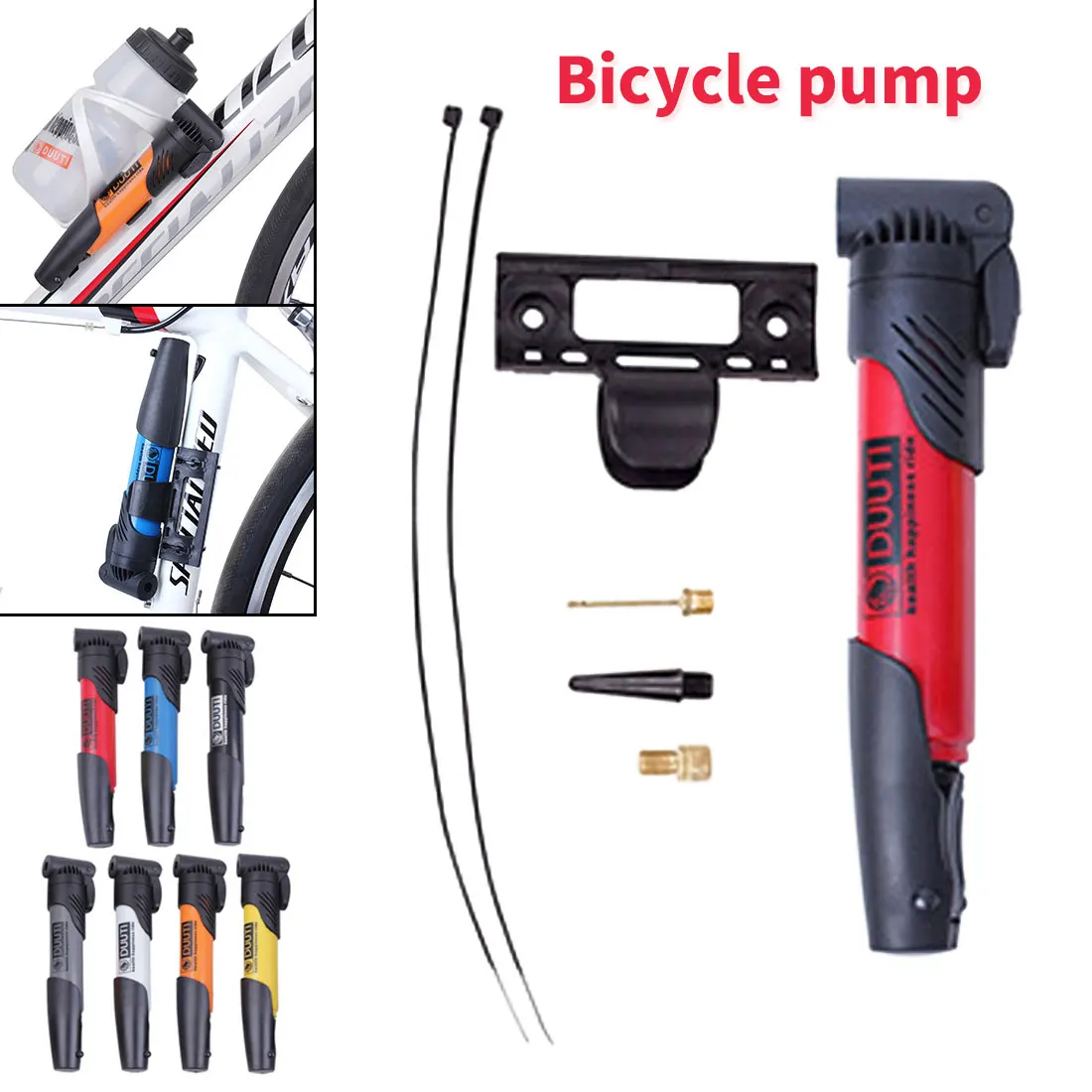 

Bike Tire Inflator High-strength Mini Portable Plastic Bicycle Air Pump Super Light Accessories MTB Road Bike Cycling Pump