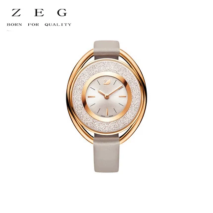 

ZEG High Quality 2018 Latest SWARO Original 1:1 Aila Mini Watch Metal Bracelet Gray Rose Has Logo Women Jewelry FreeMail