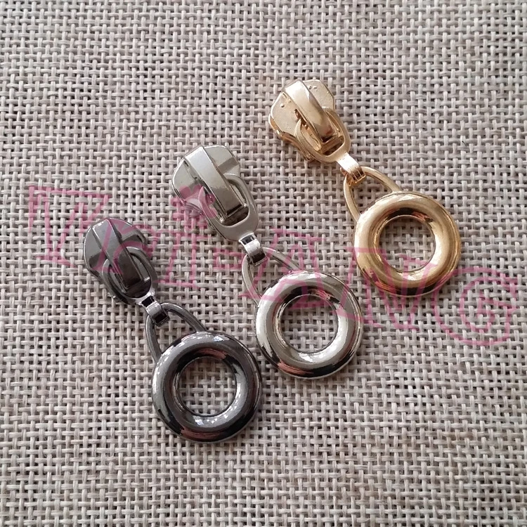 20 шт./лот качественные трехцветные круглые молнии 5 # металлические Слайдеры для