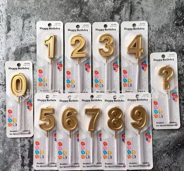 Золотой Серебристый Алфавит Числа 0-9 День рождения Свадебные праздничные свечки свечи для торта дети декорации вечеринок, 500 шт