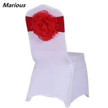Органза цветок стул створки спандекс Для Свадебные украшения 50 шт./лот