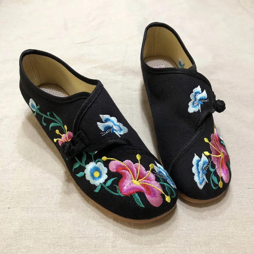 Женские холщовые балетки Veowalk Morning Glory с цветочной вышивкой женские повседневные