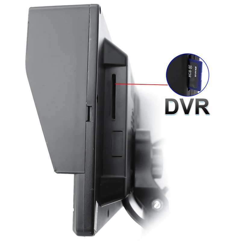 Зеленый Yi 800*480 HD 7 дюймов TFT lcd цветной цифровой видео Запись DVR монитор парковки заднего вида монитор Поддержка sd-карты