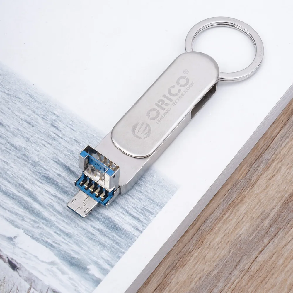 ORICO USB флеш-накопитель 3 в 1 OTG U диск 64 Гб оперативной памяти, 32 Гб встроенной памяти, USB3.0 Micro-B флэш-память USB флэш-диск USB3.0 U диск