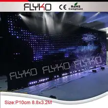 Полноцветная светодиодная стена под Телевизор СВЕТОДИОДНАЯ завеса для зрелищных мероприятий для свадебного фона напрокат