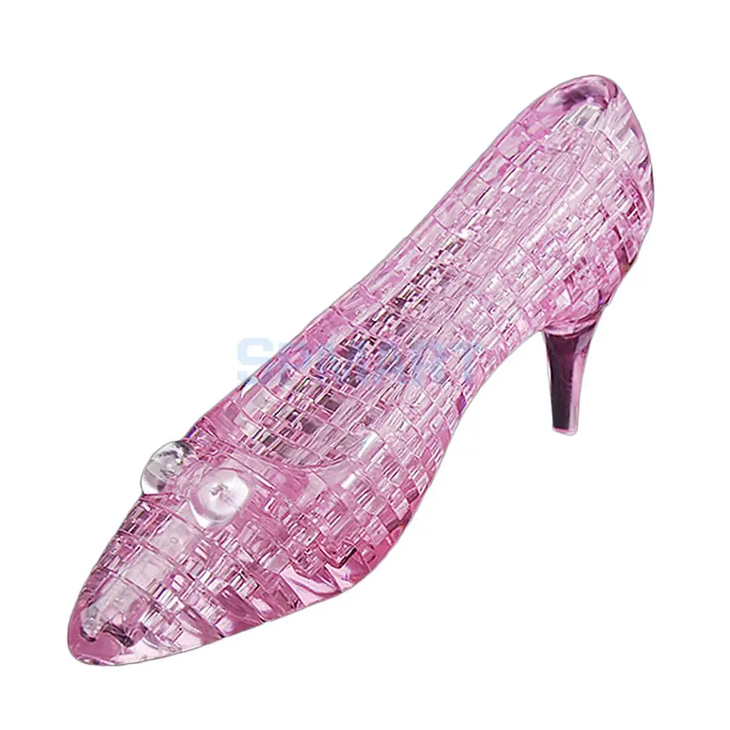 DIY 3D Crystal Puzzles Jigsaw Puzzles Tower/ Dolphin/ High Heel Shoes Model