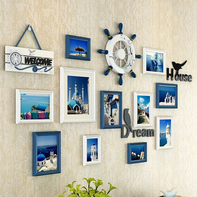

Photo Frame for Picture Wall Photo Frame Set Porta Retratos De Madera European Frame Set for Babyroom Decoration Colored Frame