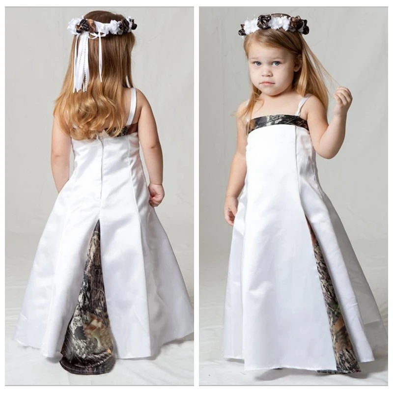 camouflage flower girl dresses