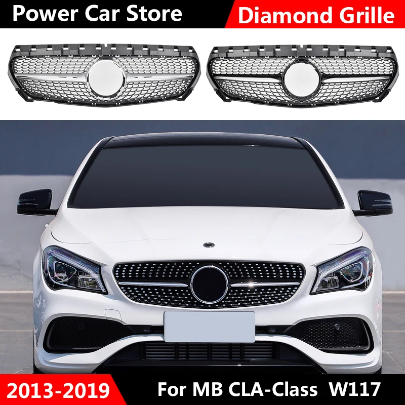 

Diamond Style Car Front Grille Grill For Mercedes For Benz W117 CLA180 CLA200 CLA250 CLA260 CLA45 For AMG 2013-2015/2016-2019