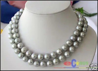

Wholesale FREE SHIPPING >>> AAA 33" 12mm GRAY FRESHWATER PEARL NECKLACE 14KGPT