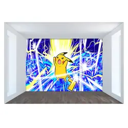 [Самоклеющиеся] 3D Pokemon Lightning Пикачу 3 Япония Аниме настенная бумага настенная печать на стену настенные наклейки